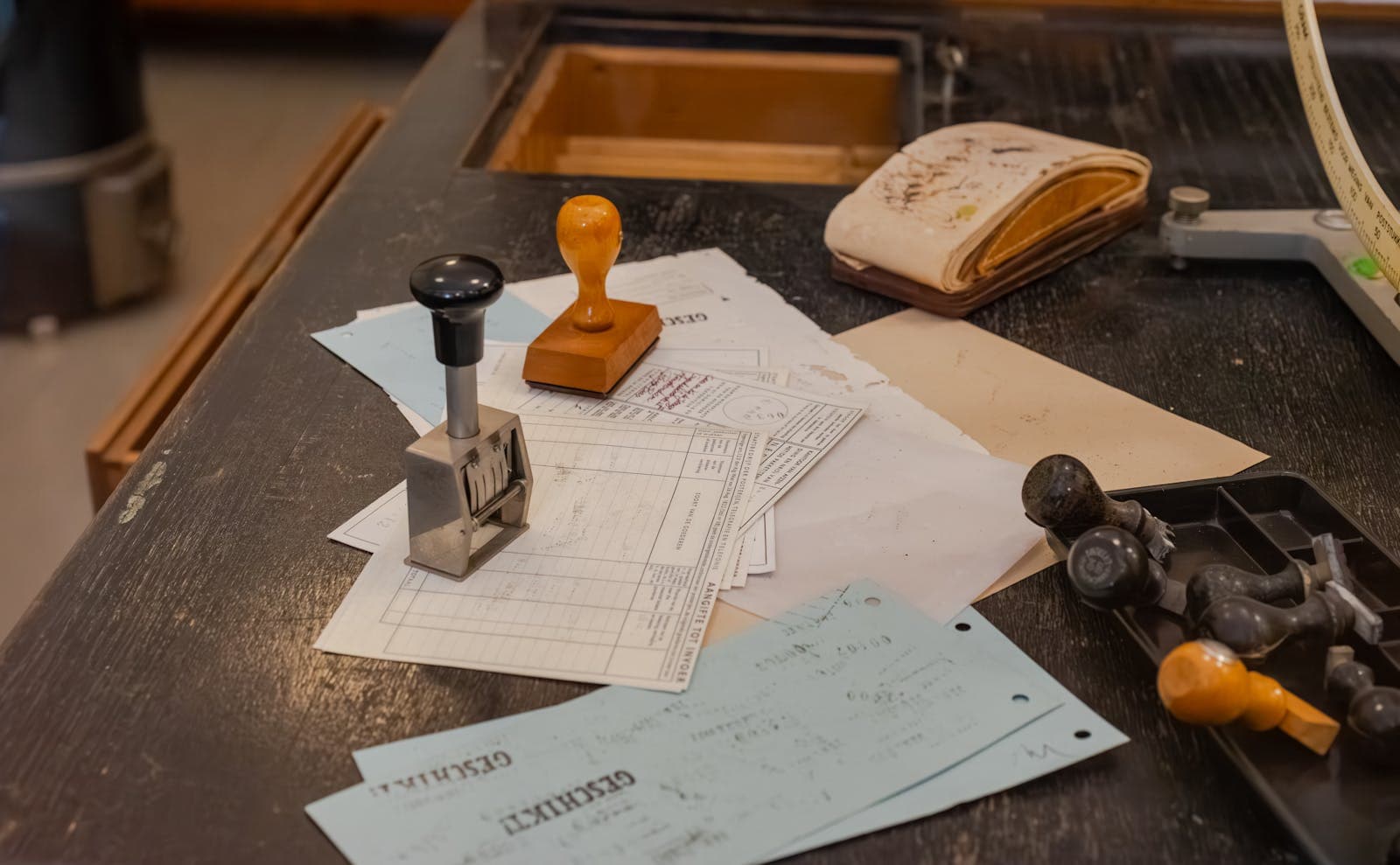 Stamped documents representing registered agent notices