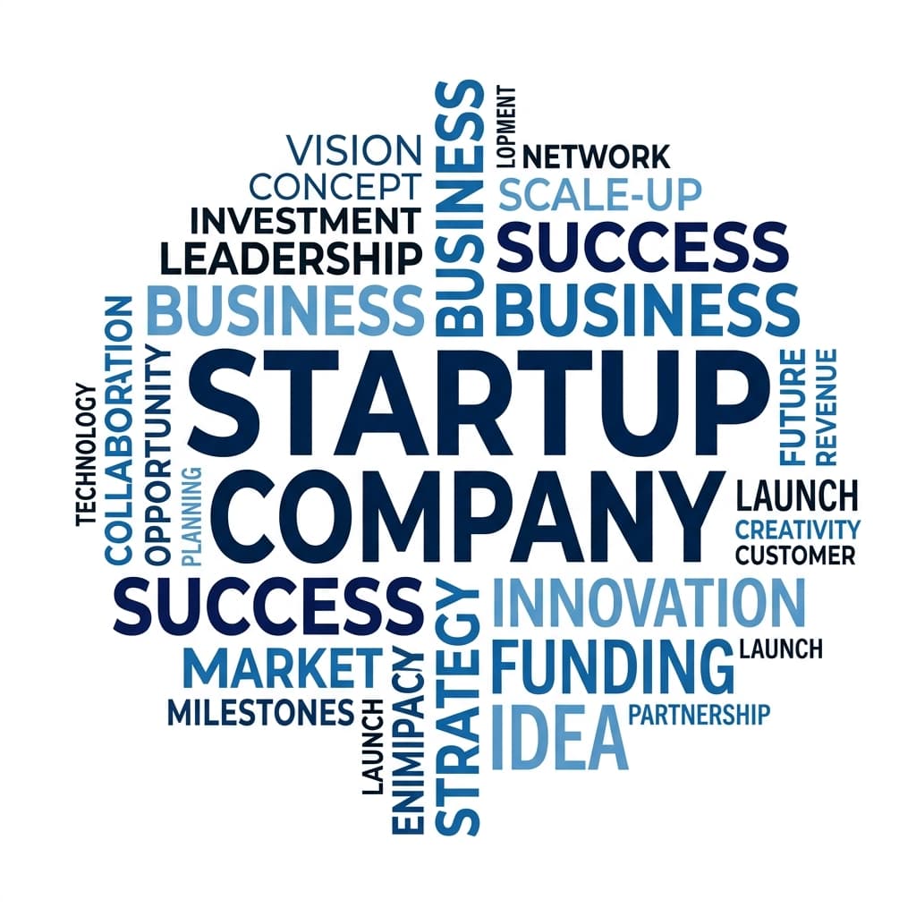 Startup and Business Growth Word Cloud